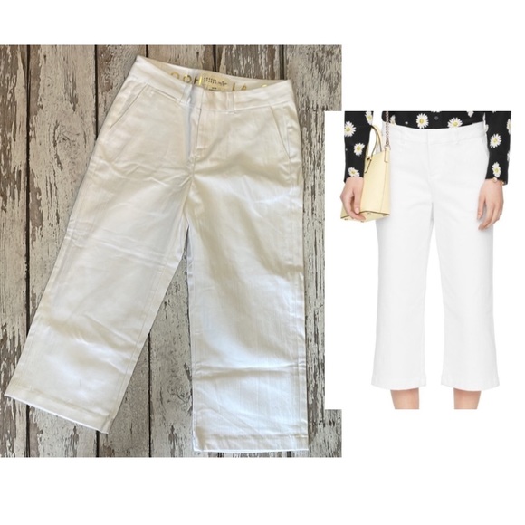 NWOT Kate Spade White Capri White Crisp Denim